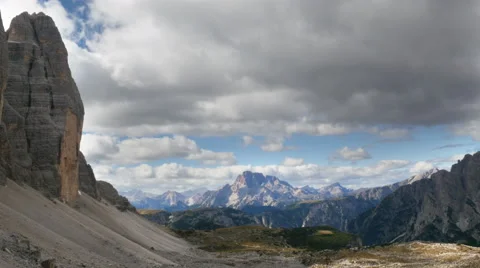 4k UHD dark clouds over dolomites time lapse 11547 Stock Footage 43058775