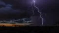 4K UHD dramatic sunset lightning storm powerful close strike time lapse 4k or 4k+ Resolution