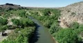 4K UHD drone shot flying down along Gila River part E 4k or 4k+ Resolution