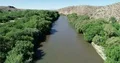 4K UHD drone shot flying down along Gila River part B 4k or 4k+ Resolution
