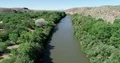 4K UHD drone shot flying down along Gila River part A 4k or 4k+ Resolution