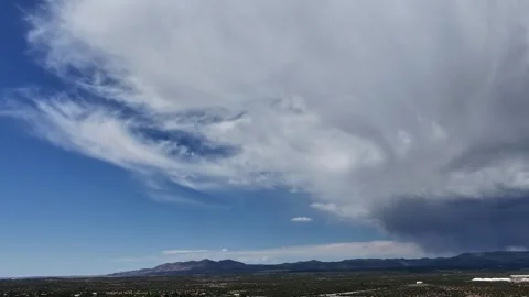 4K UHD Drone Timelapse: Massive Monsoon Storm Clouds Forming Over Mountain Range Stock Footage 337624582