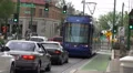 4K UHD Dutch angle Tucson streetcar heads to underpass Centro station 4k or 4k+ Resolution