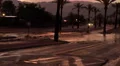 4K UHD flooded streets area sunset colors reflection heavy flow monsoon wide 4k or 4k+ Resolution
