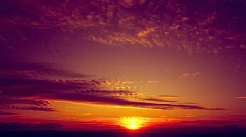 4K UHD Glorious sunset time lapse Stock Footage 44019004