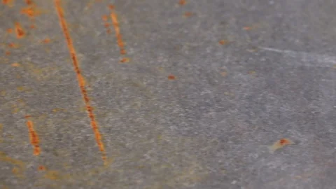 4K UHD Gritty Rusty Steel Plate Surface Stock Footage 108184367