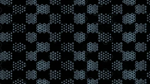4K UHD hexagonal molecular network motion background for broadcast Stock Footage 331703235