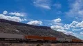 4K UHD high desert freight train crossing traffic Arizona route 66 time lapse 4k or 4k+ Resolution