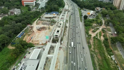 4K UHD LRT Station construction Stock Footage 226130670