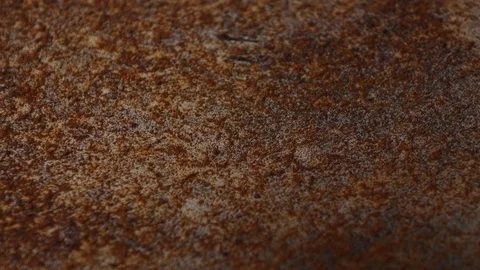 4K UHD Macro Shot of Rusty Metal Plate Stock Footage 108185678