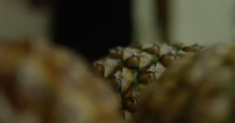 4K UHD: Macro/Rack Focus Pineapples Stock Footage 63156278
