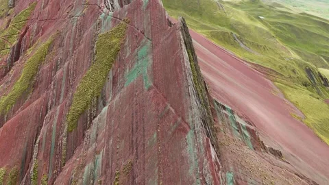 4K | UHD Misty Rainbow Mountain Pallay Puncho Video stock 331726508