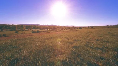 4K UHD mountain meadow timelapse at the summer. Clouds, trees, green grass and Stock Footage 287295058
