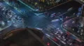 4K UHD Night time aerial view of busy intersection time lapse wide light trails 4k or 4k+ Resolution