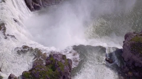 4K UHD overhead drone view of Shoshone Falls in Twin Falls Idaho Stock Footage 75538300