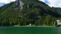 4k UHD pan over lake prags in dolomites alps 11518 4k or 4k+ Resolution
