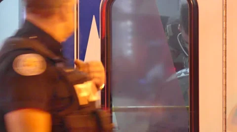 4K UHD - Paramedics doing CPR inside ambulance with closed doors Stock Footage 52625404