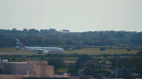 4K UHD - Plane in Airport Stock Footage 48877672