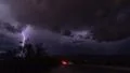 4K UHD powerful lightning strikes into the mountains time lapse 4k or 4k+ Resolution