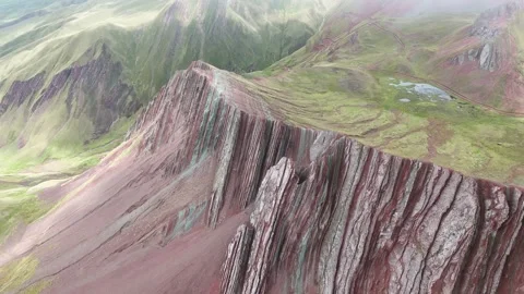 4K | UHD Rainbow Mountain Pallay Puncho | Peru, Sacred Valley Video stock 331675112