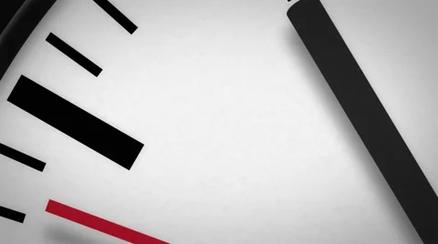 4K UHD Red Second Hand Moving on Clock Face Macro 動画素材 38351173