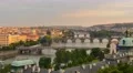 4k UHD roofs and bridges of prague sundown time lapse pan 11380 4k or 4k+ Resolution