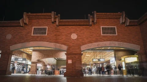4K UHD Rush Hour Time Lapse Of Huge Crowds Of People Walking On Subway Station Stock Footage 105178776