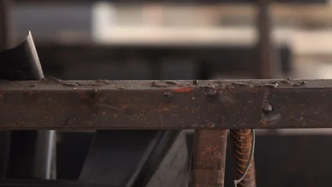 4K UHD Rusty Construction Steel Material 스톡 동영상 108186371