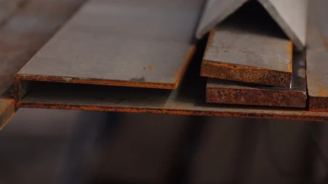 4K UHD Rusty Steel Construction Material Close Up Stock Footage 108182694