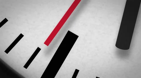 4K UHD Second Hand Moving on Clock Face Macro Stock Footage 38351559