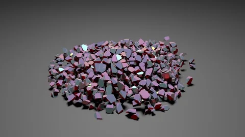 4K UHD Shattered Iridescent Cube Stock Footage 94440804