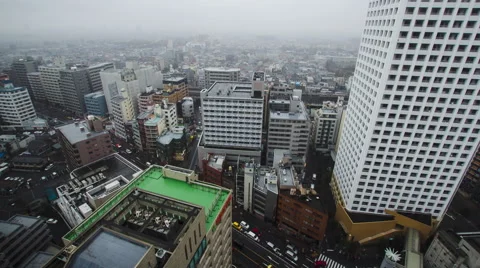 4K UHD. Skyline in the mist. Stock Footage 46182432