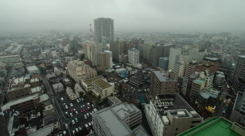 4K UHD. Skyline in the mist. Stock Footage 46182744