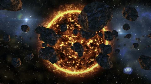4k UHD space galaxy asteroids supernova exploding star 11607 Vidéo 47263350