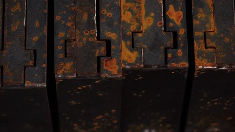 4K UHD Stacked Rusty Industrial Steel Bars 스톡 동영상 108184533