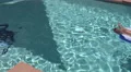 4K UHD swimming pool relax floating pink bikini woman paddling 2 4k or 4k+ Resolution
