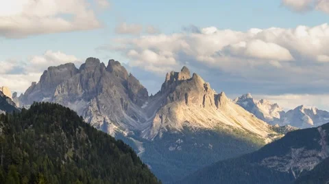 4k UHD time lapse dark clouds over dolomite alps close 11560 Stock Footage 43199461