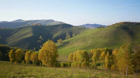 4K UHD Time Lapse of Grassy Hills in Autumn Stock-Footage 42217240