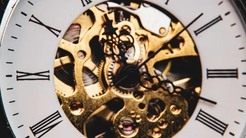 4K-UHD Time Lapse: Motion control of a vintage pocket watch Stock Footage 118252179