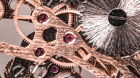 4K-UHD Time Lapse: Motion control of a vintage pocket watch Stock Footage 135506524