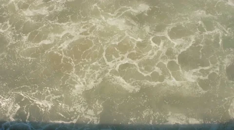 4K UHD Top View of Waves Crashing Stock Footage 62355902