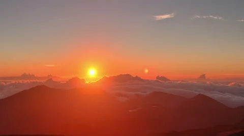 4k, UHD, Ultimate Red Dawn Time Lapse, Mountain Range, Sunrise, Stock Footage