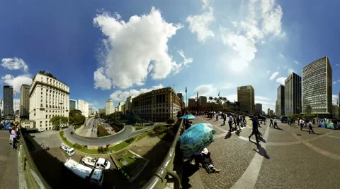 4K UHD The Viaduct Viaduto do Cha in Sao Paulo, Brazil Видео 43737112