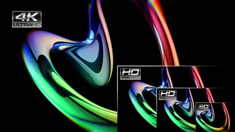 4K UHD vs HD1080 vs HD720 vs SD Resolution Comparison Chart - Loop Stock Footage 332453696