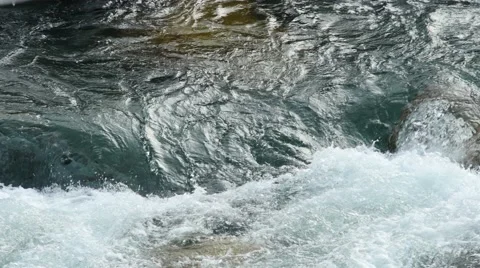 4K UHD Whirlpool in a Mountain River Pure Water Stock Footage 45845653