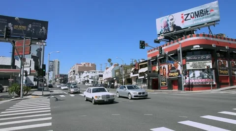 4K, UHD, Whisky a Go Go landmark on Sunset Strip, Los Angeles, California Stock Footage