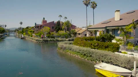 4K UHD Wide Angled View of Venice Canal Stock Footage 62358217