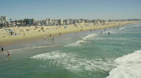 4K UHD Wide View of Beach and Shore Stock Footage 62358322