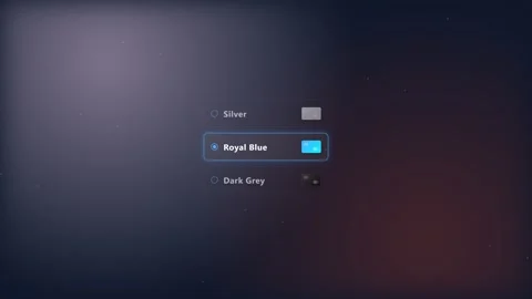 4K UI menu color select, seamless loop, dark background Stock Footage 332217104