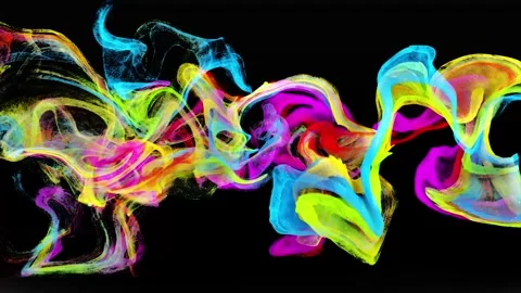 4k ultra HD clean elegant colourful smoke animation on a isolated background Stock Footage 331629026